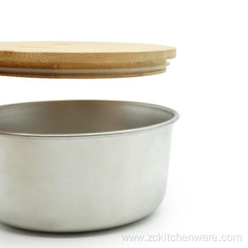 Environmentally Snack Lunch Containers With Bamboo Lid